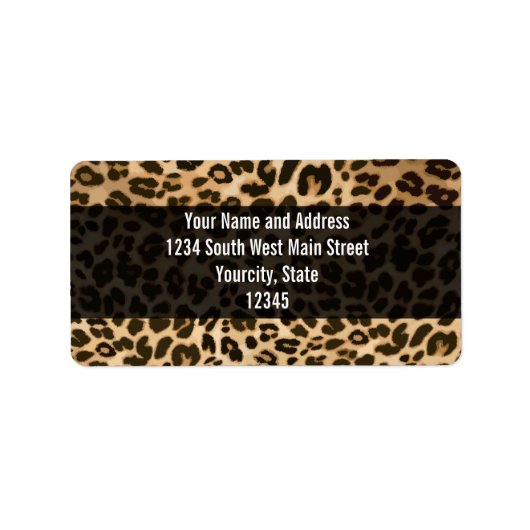 Étiquette Arrière - plan Empreinte de léopard (Devant)