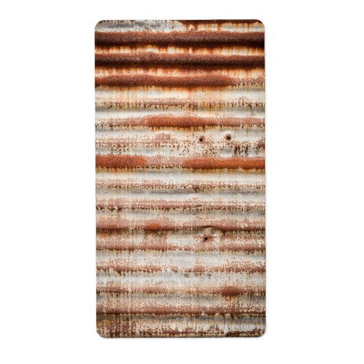 Étiquette Arrière - plan métallique rouillé (Devant)