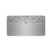 Étiquette Arrière - plan Modèle Parties scintillant Silver S (Devant)