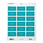 Étiquette Arrière - plan modifiable Couleur Script Futur M & (Feuille entière)