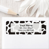 Étiquette Arrière - plan motif de vache (En situation)