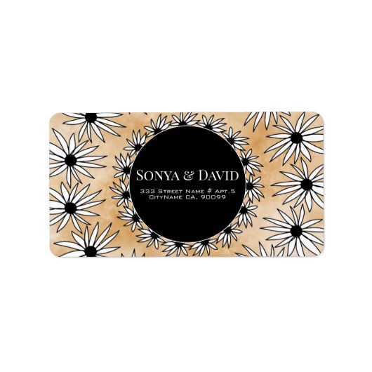 Étiquette Arrière - plan Or Et Mandala (Devant)