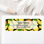 Étiquette Arrière - plan orange (En situation)