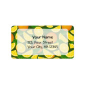 Étiquette Arrière - plan orange (Devant)