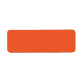 Étiquette Arrière - plan orange vif (Devant)