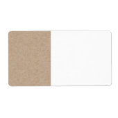 Étiquette Arrière - plan papier Kraft Brown imprimé (Devant)