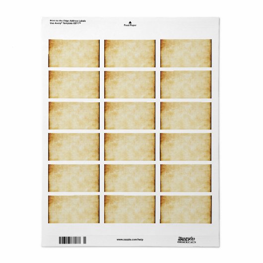 Étiquette Arrière-Plan | Papier parchemin (Feuille entière)