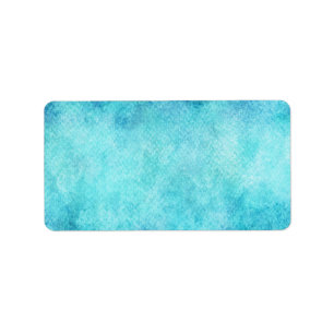 Étiquette Arrière - plan personnalisé par aquarelle bleue