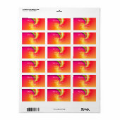 Étiquette Arrière - plan Rainbow Swirl (Feuille entière)