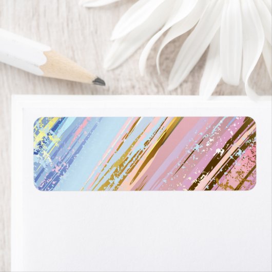 Étiquette Arrière - plan rose texturé (En situation)