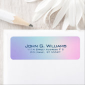 Étiquette Arrière - plan sombre rose et bleu (En situation)