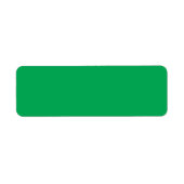 Étiquette Arrière - plan vert solide (Devant)