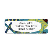 Étiquette Arrondi Rectangles modernes du milieu du siècle (Devant)