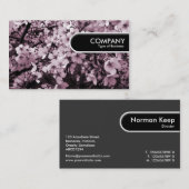 Étiquette arrondie de bord - fleurs de cerisier (Devant / Derrière)