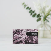 Étiquette arrondie de bord - fleurs de cerisier (Debout devant)