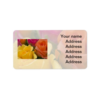 Étiquette Arrosage sur Roses Jaunes et Rose