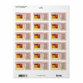 Étiquette Arrosage sur Roses Jaunes et Rose (Feuille entière)