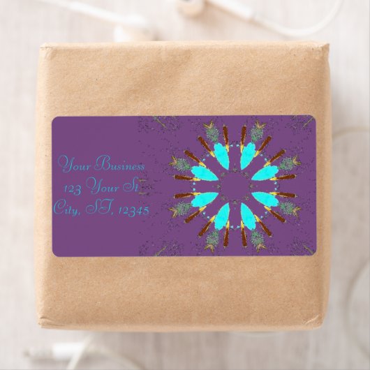 Étiquette Arrowhead Feathers Pow-wow Thunder_Cove (En situation)