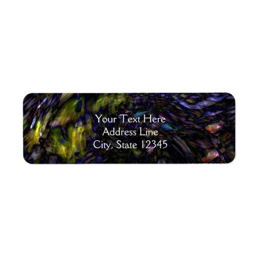 Étiquette Art abstrait moderne couleur éclaboussure artistiq (Devant)