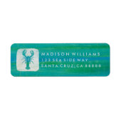 Étiquette Art côtier | Homard d'Aqua (Devant)