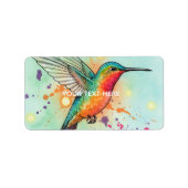 Étiquette Art de colibri (Devant)