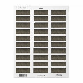 Étiquette Art de fond ombré gris chaud gothique (Feuille entière)