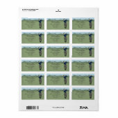 Étiquette Art de golf de style Vintage monogramme (Feuille entière)