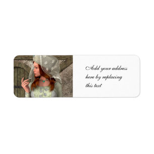 Étiquette Art de la Renaissance Princesse Médiévale Vintage
