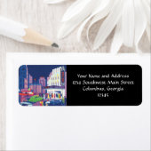 Étiquette Art Déco Calcutta Cité Théâtre Scène Haut Contrast (En situation)