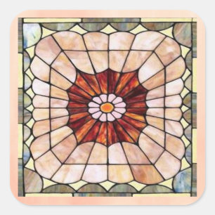 Étiquette Art déco en verre tendu 2