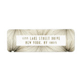 Étiquette Art Déco Fireworks Burning Adresse de retour (Devant)