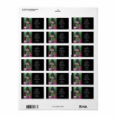 Étiquette ART DÉCO NOËL, PASCALINE, Olivier, Rose, Forêt (Feuille entière)