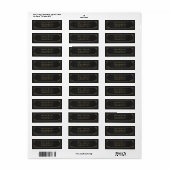 Étiquette art déco noir et or (Feuille entière)