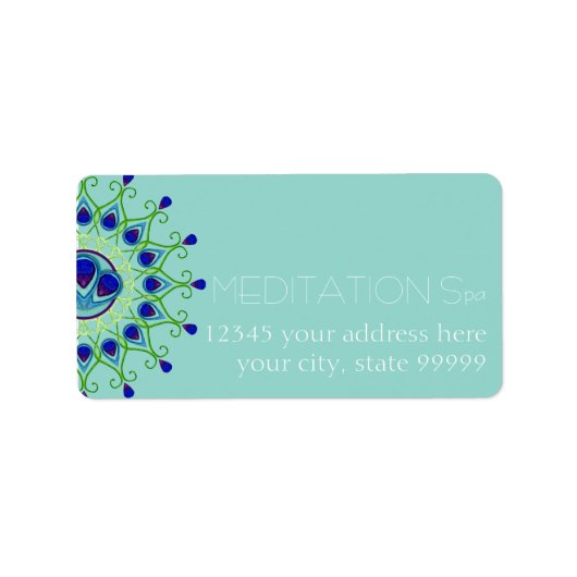 Étiquette Art Déco Nouveau Peacock Feather Moderne (Devant)