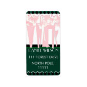 Étiquette Art déco plat (Devant)