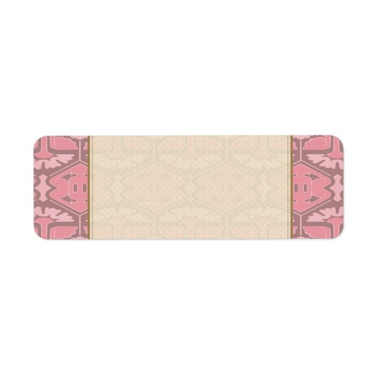 Étiquette Art déco - Tout en rose (Devant)