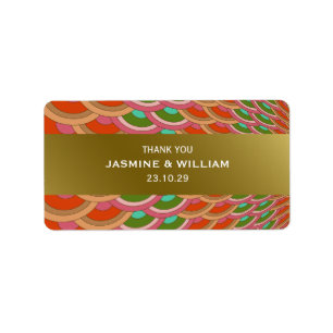 Étiquette Art Déco Vintage Saint Jacques Fête de Mariage asi