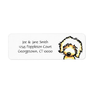 Étiquette Art du Labradoodle Jaune