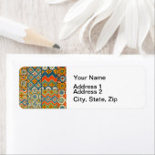 Étiquette Art Géométrique Coloré Antique Égyptien Graphique (En situation)