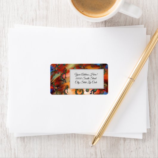 Étiquette Art Kokopelli (En situation)