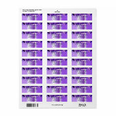 Étiquette Art Luxe Chic Glam Moderne Purple Metallic (Feuille entière)