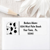 Étiquette Art moderne Customisé Adresse de retour (En situation)