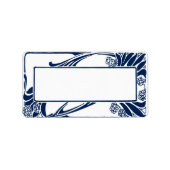 Étiquette Art nouveau bleu (Devant)