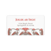 Étiquette Art Nouveau Calla Lily Mariage élégant (Devant)