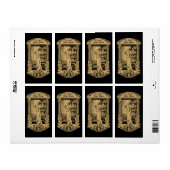 Étiquette Art Nouveau Ex Libris Girl & Books Template (Feuille entière)