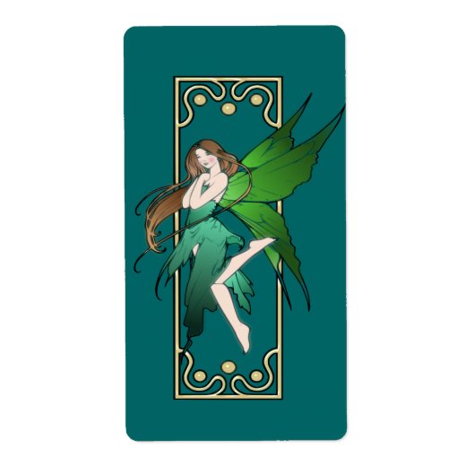 Étiquette Art Nouveau Fée (Devant)