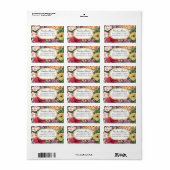 Étiquette Art Nouveau Floral Calligraphy Address (Feuille entière)