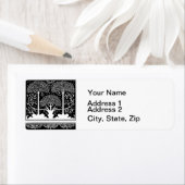 Étiquette Art Nouveau Tree Beardsley Motif (En situation)