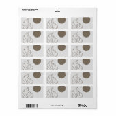 Étiquette Art plante moderne (Feuille entière)