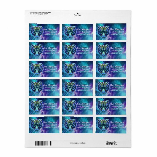 Étiquette Artio interne~ (Feuille entière)